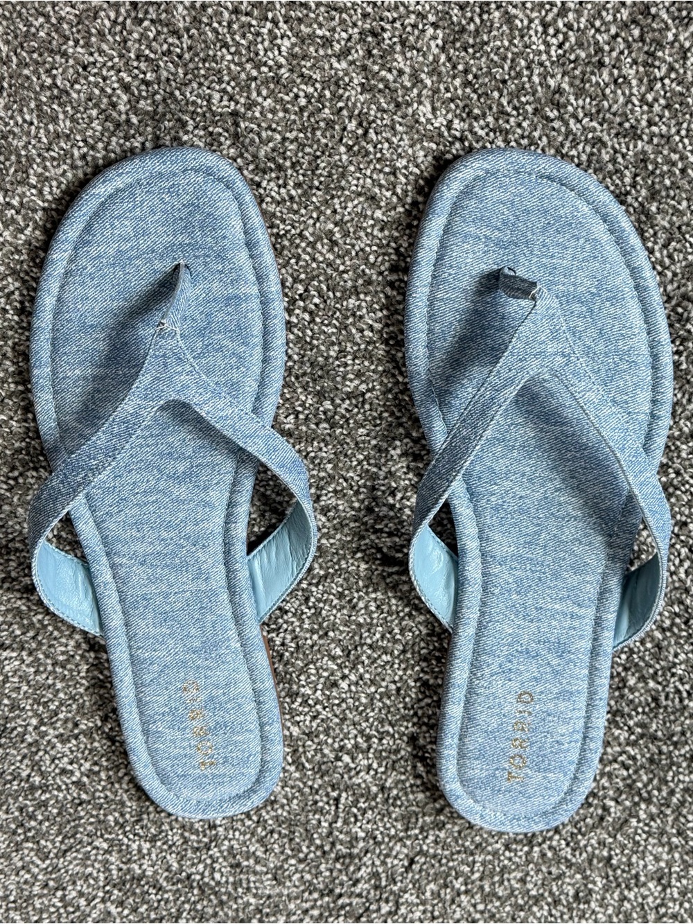 torrid Light Blue Denim Flip Flop Sandals